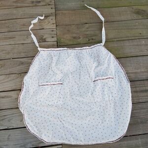 Vintage White Polka Dot Apron